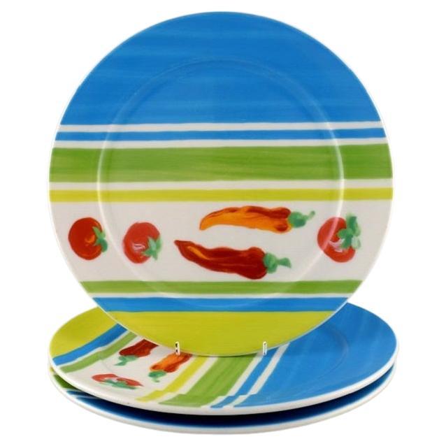 Rosenthal Designers Guild, Orchard Collection, 3 Large Porcelain Cover Plates For Sale