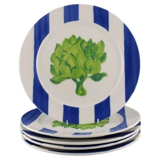 Rosenthal Designers Guild, Orchard Collection, Five Large Porcelain Cover Plates For Sale