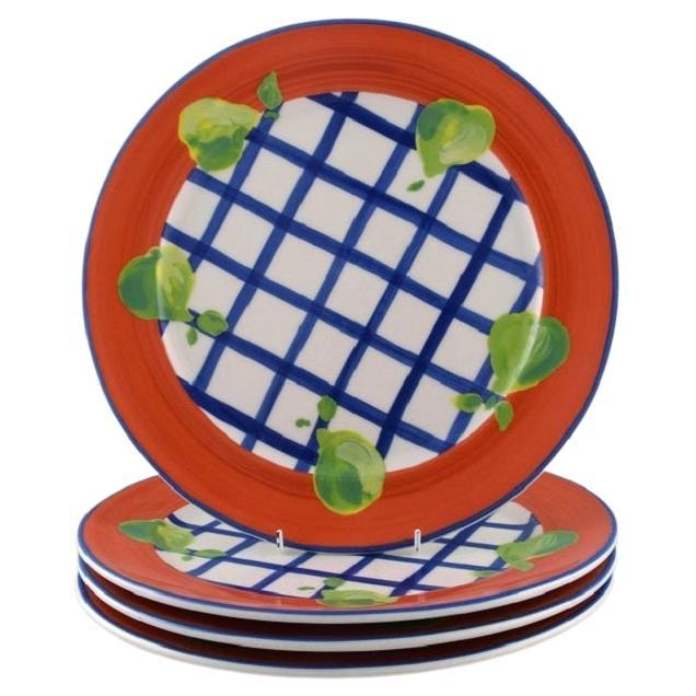 Rosenthal Designers Guild, Orchard Collection, Four Large Porcelain Cover Plates For Sale