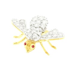 Rosenthal Diamond-Set Bee Pin