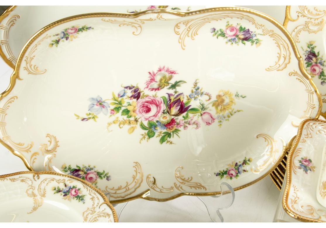 Rosenthal Diplomat Muster Tafelservice für 10 plus Servierstücke 6