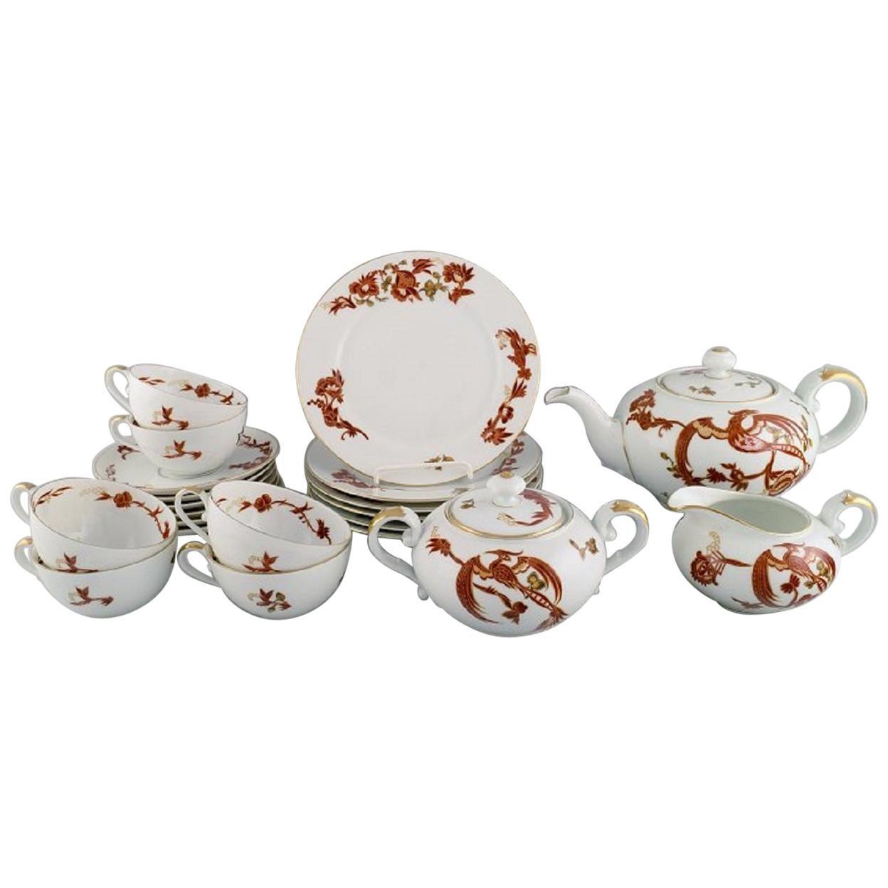 Rosenthal Elite Tea Service in Hand-Painted Porcelain for Six People, Japanism