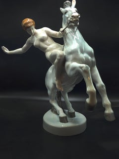 Rosenthal figure "Amazon riding a horse" by Anton Grafth
