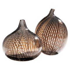 Paire de vases en verre « Rosenthal Filigrana » par Hertha Bengtson et Mario Colelli, années 1980