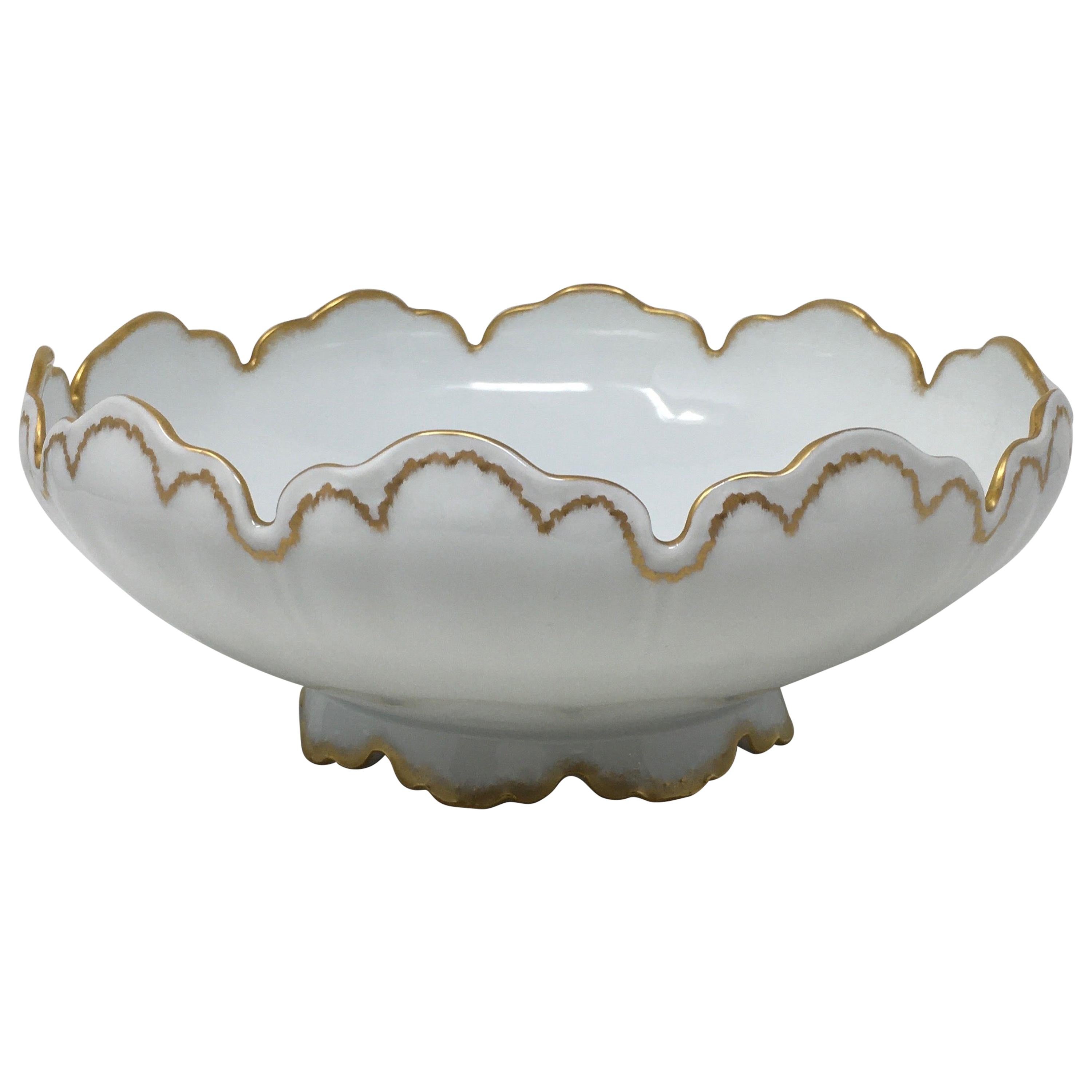 Rosenthal Footed Serving Bowl, Malmaison Bavaria, 1890