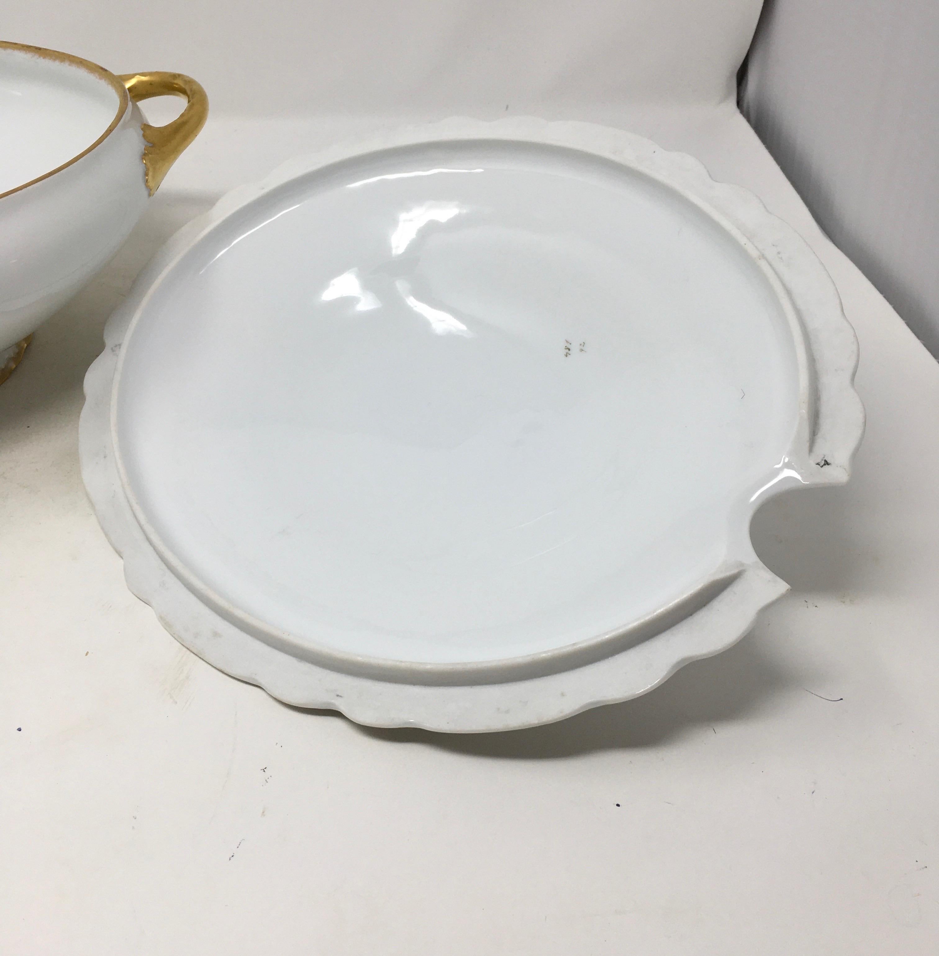 Rosenthal Footed Soup Tureen with Lid, Malmaison Balvaria, 1890 In Good Condition In Houston, TX