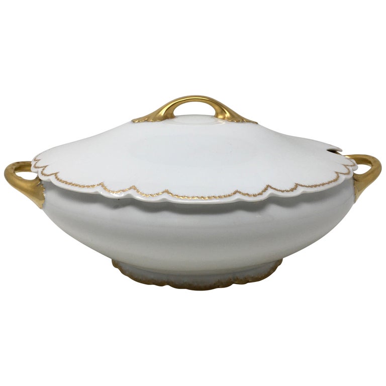 Rosenthal Footed Soup Tureen with Lid, Malmaison Balvaria, 1890 at 1stDibs