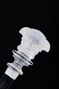 Rosenthal for Versace. Crystal stopper decorated with the head of Medusa. 1990s