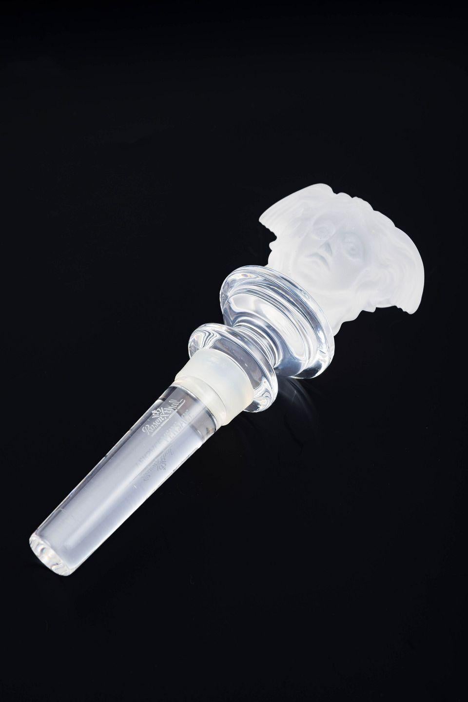 Allemand Rosenthal pour Versace. Bouchon en cristal décoré de la tête de Méduse. 1990s en vente