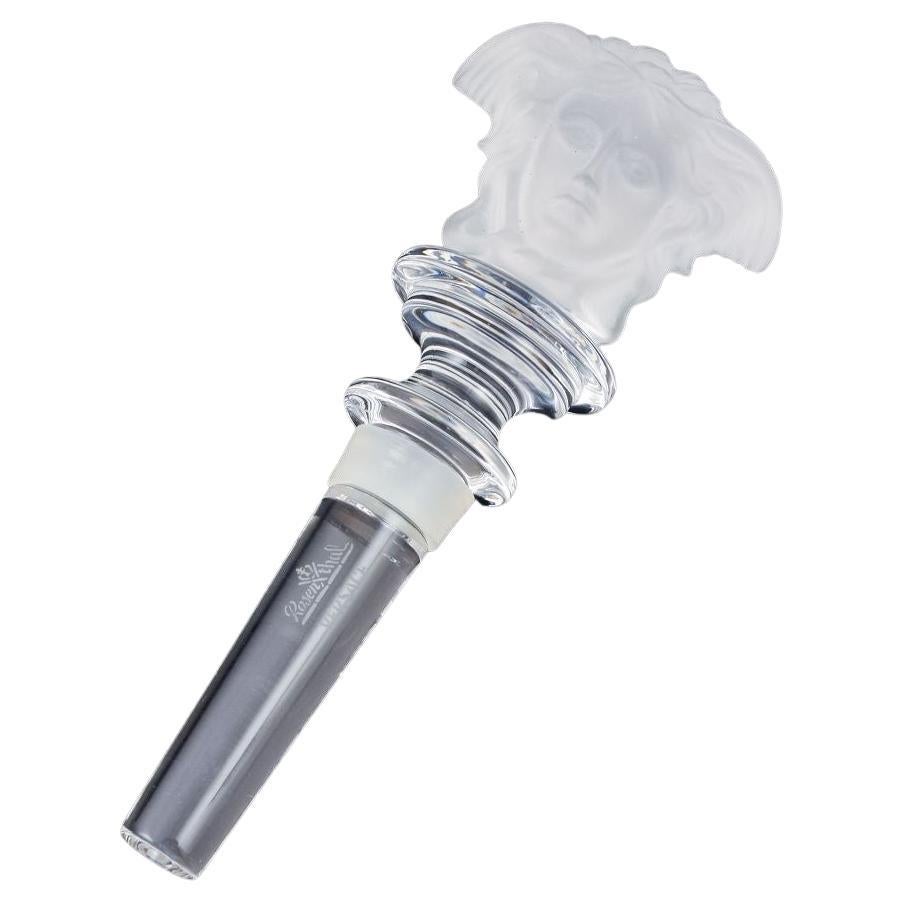 Rosenthal for Versace. Crystal stopper decorated with the head of Medusa. 1990s