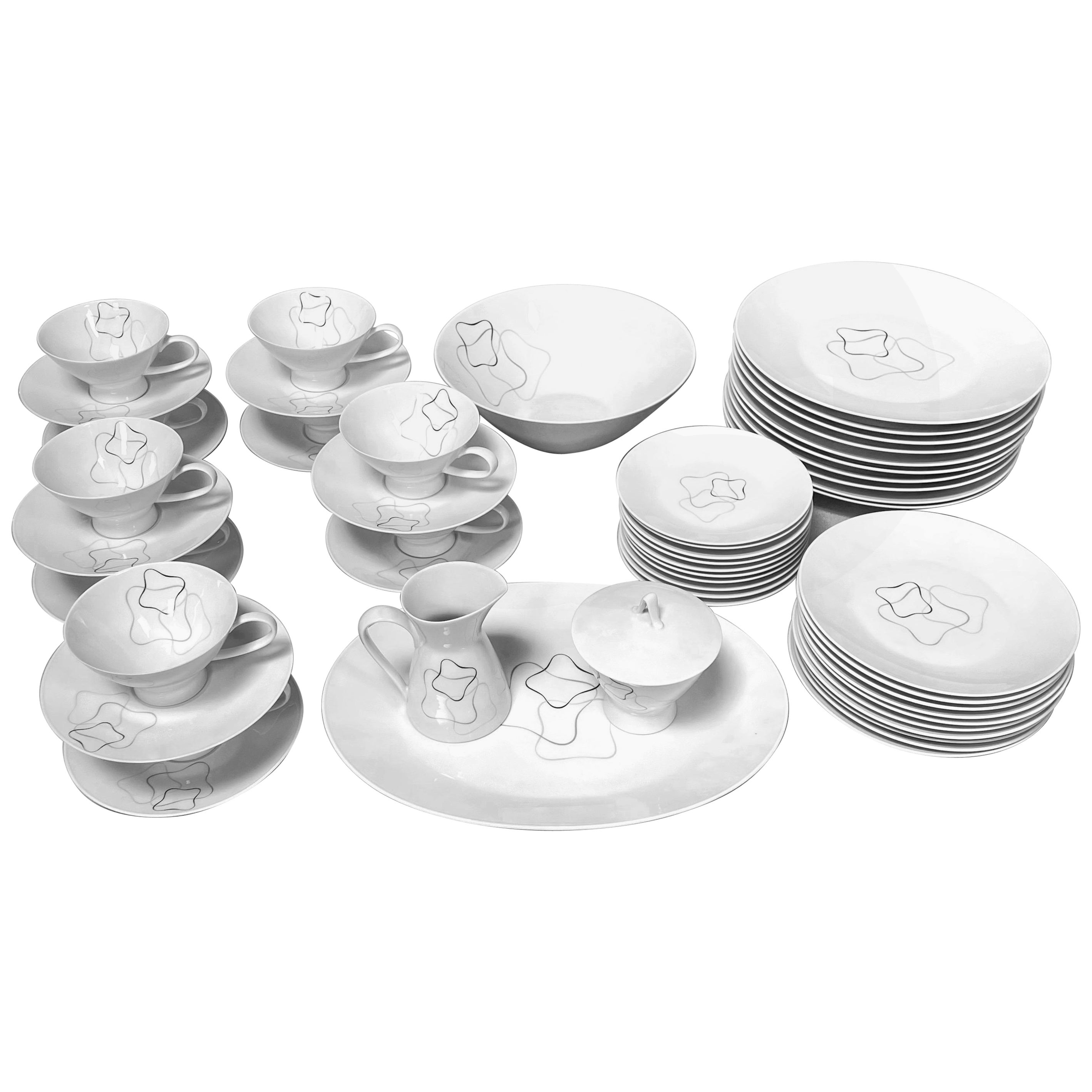Rosenthal Form 2000 "Linear" Geschirrset von Raymond Loewy 54 Pieces