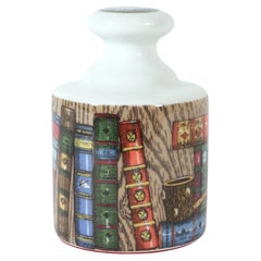 Rosenthal Fornasetti Porcelain Paperweight, Rosenthal Classic, Libreria Pattern