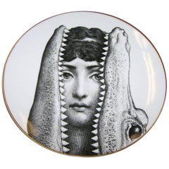 Rosenthal Fornasetti Porcelain Plate, Motiv 24, 1980s