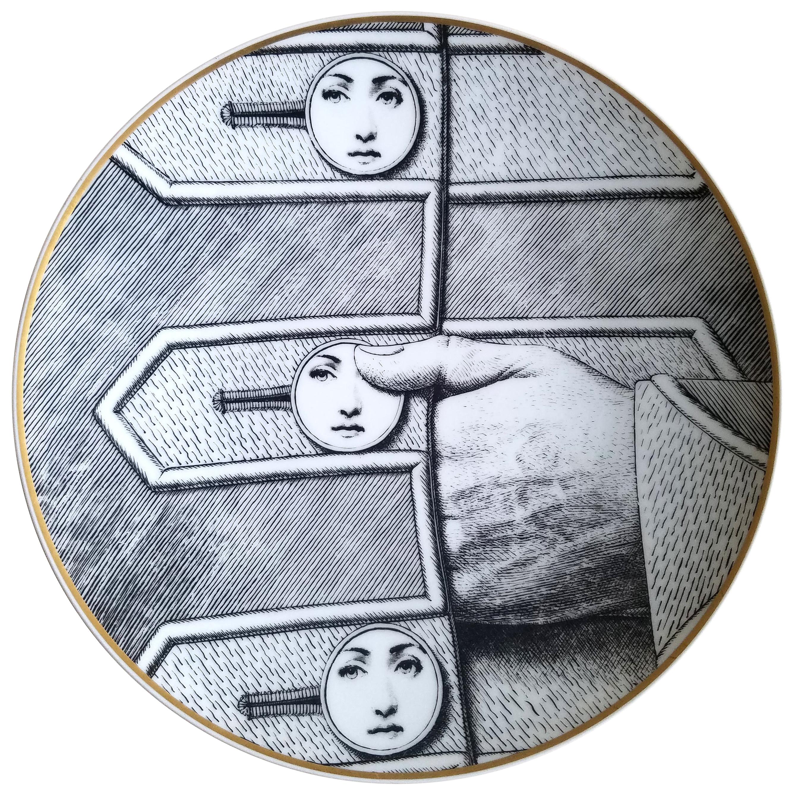 Rosenthal Fornasetti Porcelain Plate, Temi e Variazioni, Themes and Variations