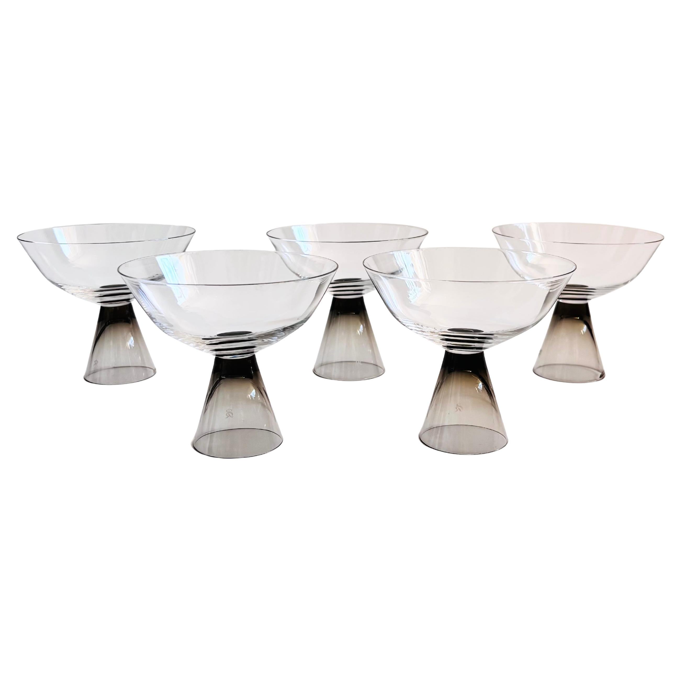 Coupes de champagne Rosenthal Fortuna par Elsa Fischer-Treyden - Lot de 5 en vente