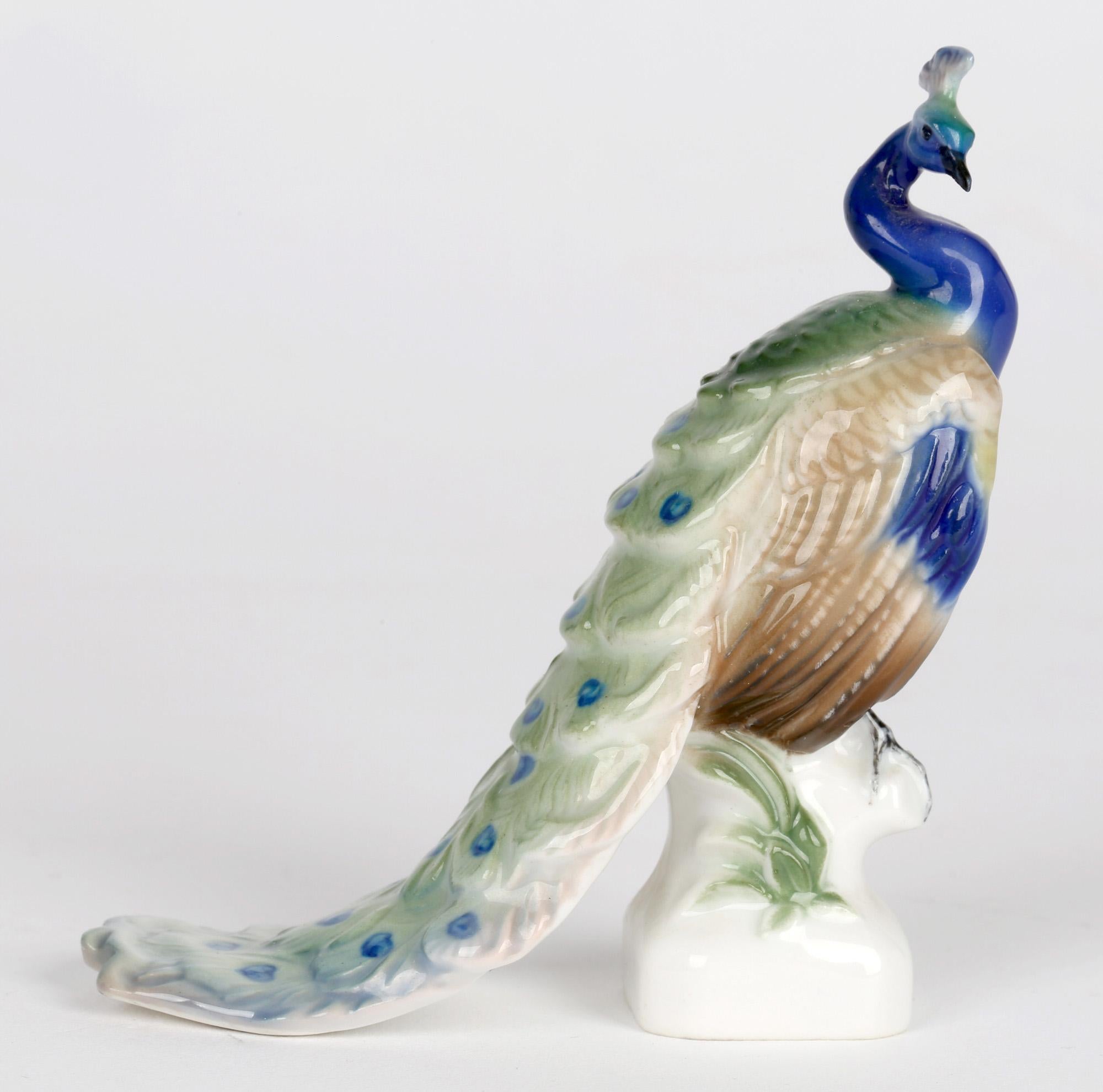 Rosenthal German Mid-Century Porcelain Figure of a Peacock 4