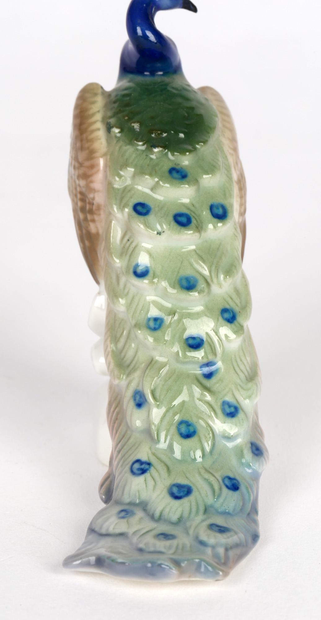 Mid-20th Century Rosenthal German Mid-Century Porcelain Figure of a Peacock