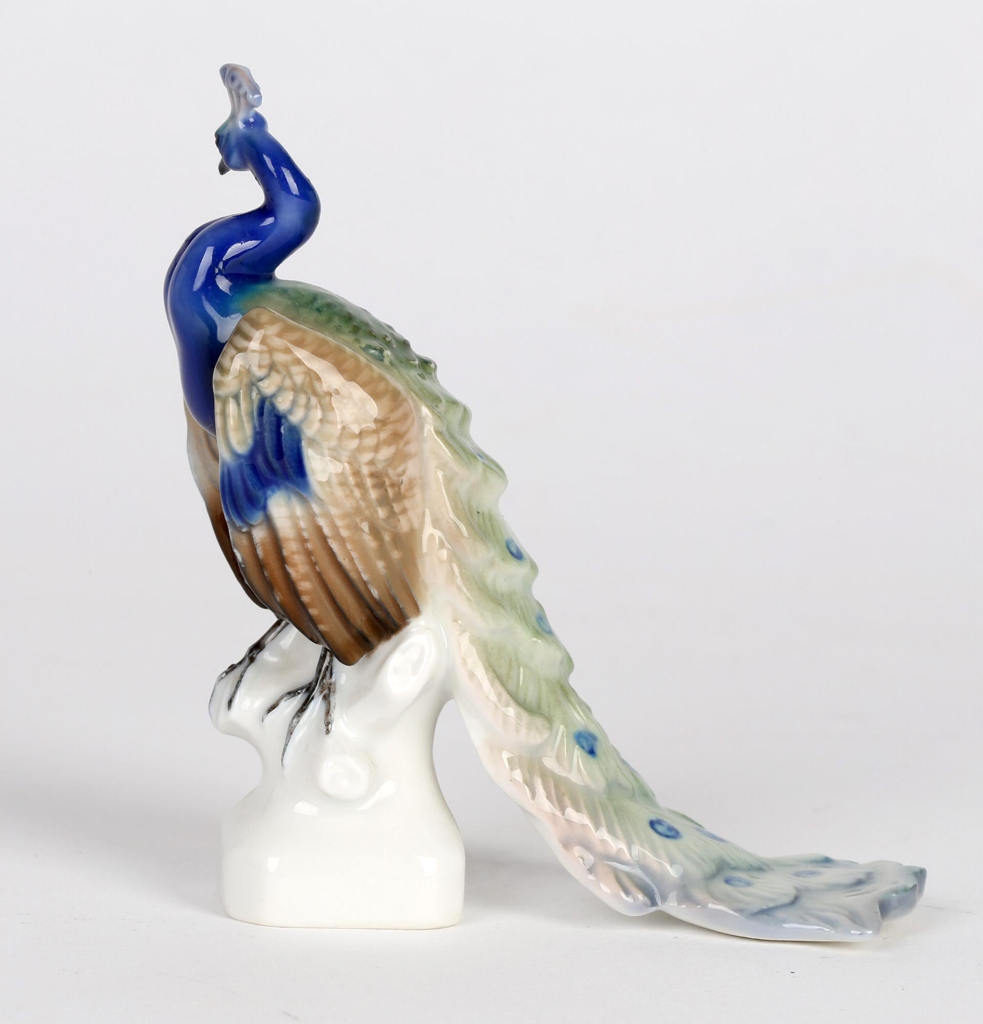 Rosenthal German Mid-Century Porcelain Figure of a Peacock 2