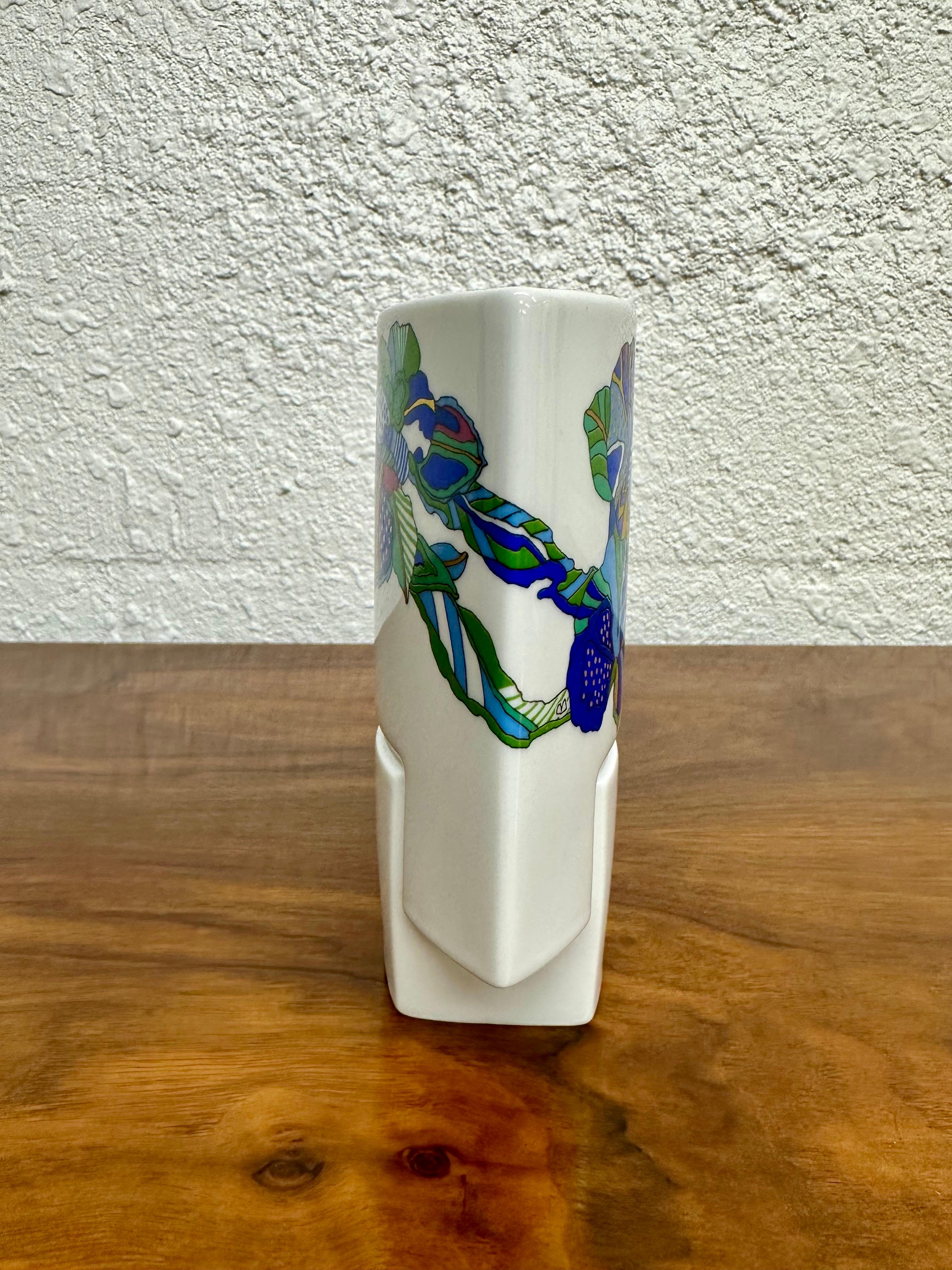 Glazed Rosenthal German Porcelain Debut Studio Line Vase Michael Boehm Brigitte Doege