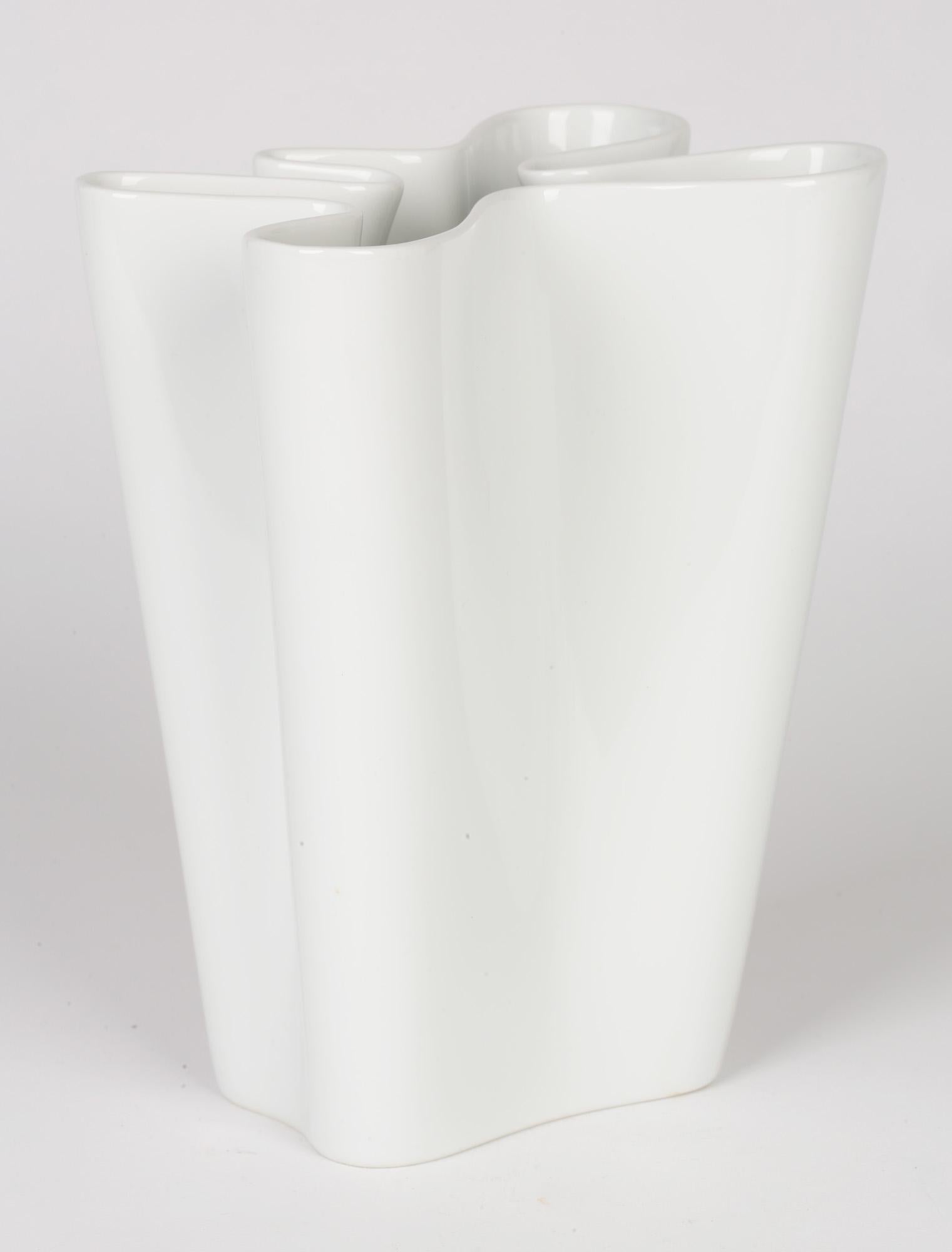 Rosenthal German Studio-Line Porcelain White Flux Vase 5