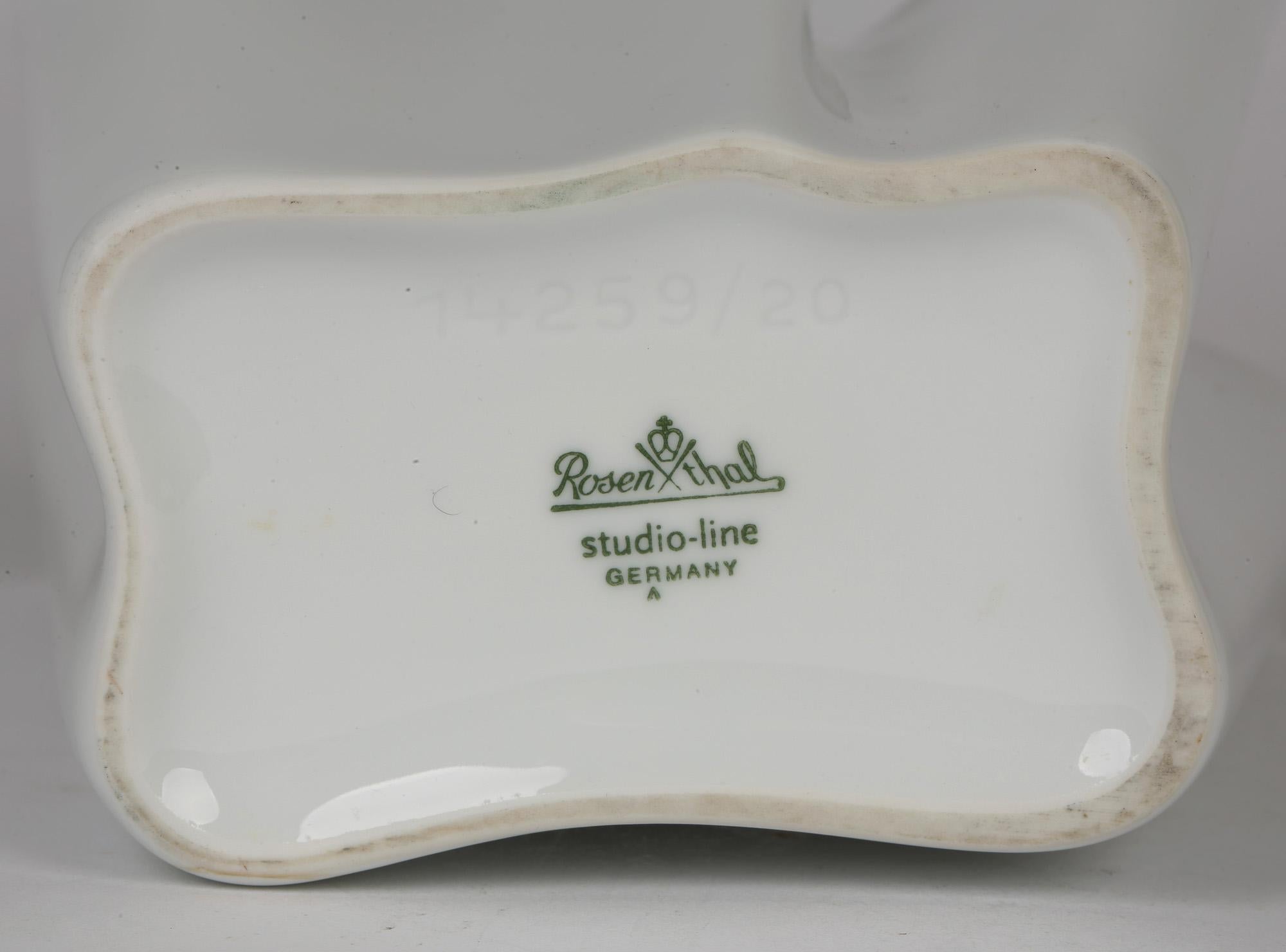 20th Century Rosenthal German Studio-Line Porcelain White Flux Vase