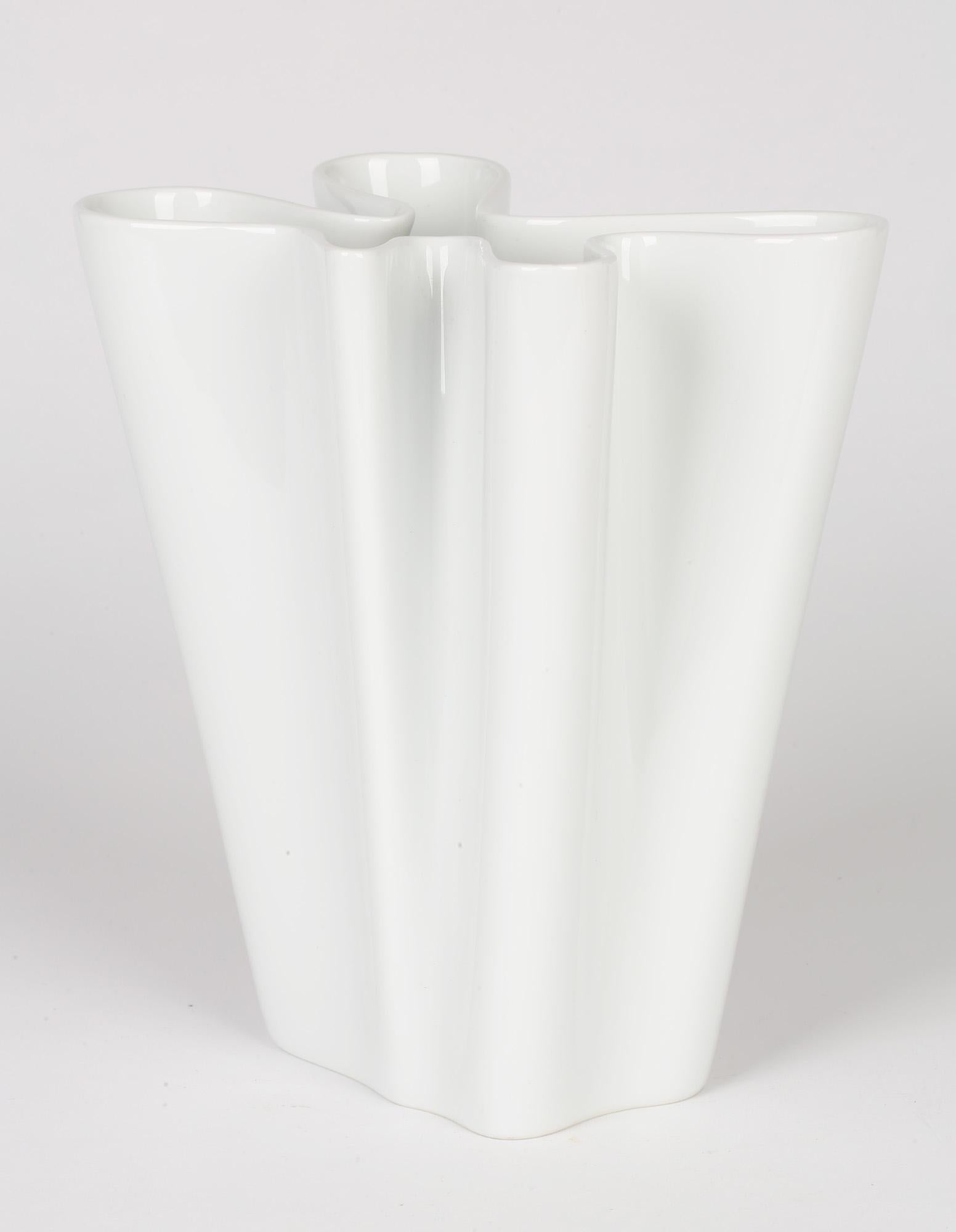 Rosenthal German Studio-Line Porcelain White Flux Vase 1