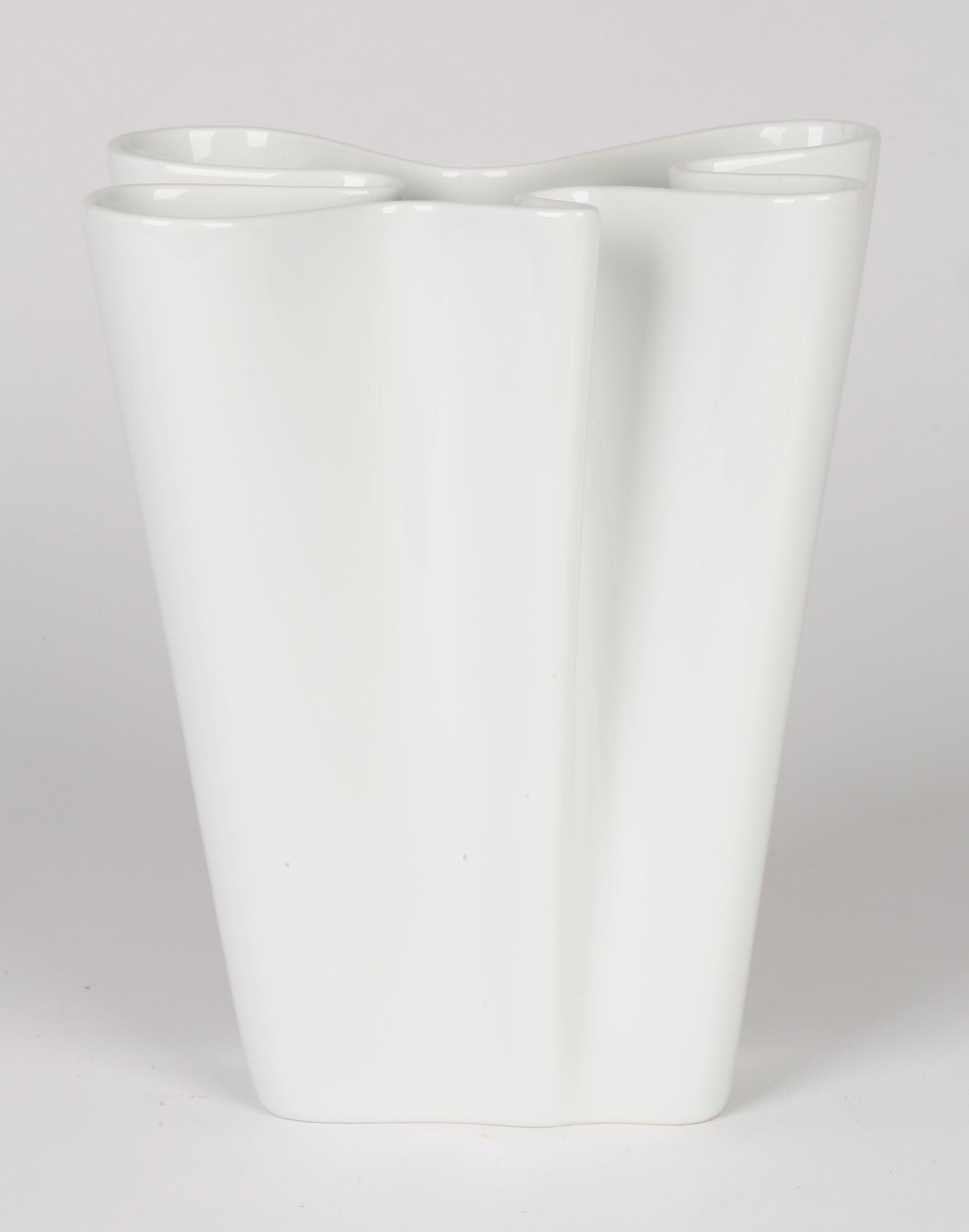 Rosenthal German Studio-Line Porcelain White Flux Vase 2