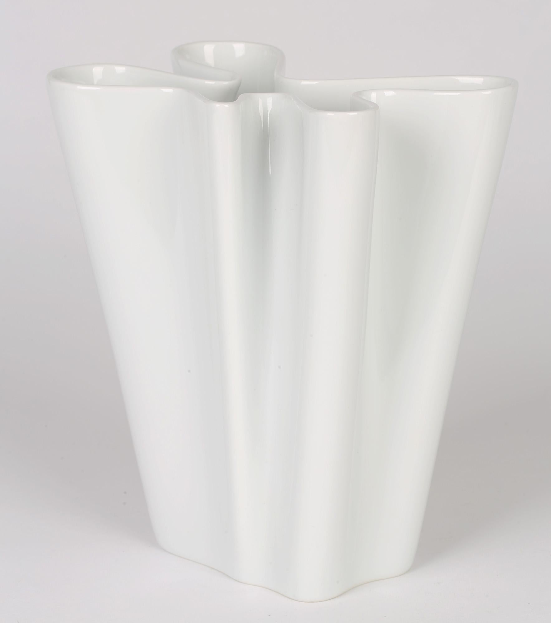 Rosenthal German Studio-Line Porcelain White Flux Vase 3