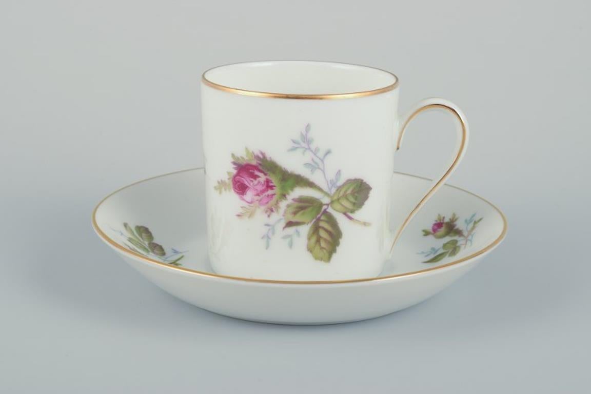 Rosenthal, Germany. A set of six espresso cups with saucers in porcelain.
Decorated with pink roses. Gold trim.
1930s/40s.
Marked.
Perfect condition.
Cups: Height 5.5 cm. x Diameter 5.0 cm. without handle.
Saucers: Diameter 11.2 cm.