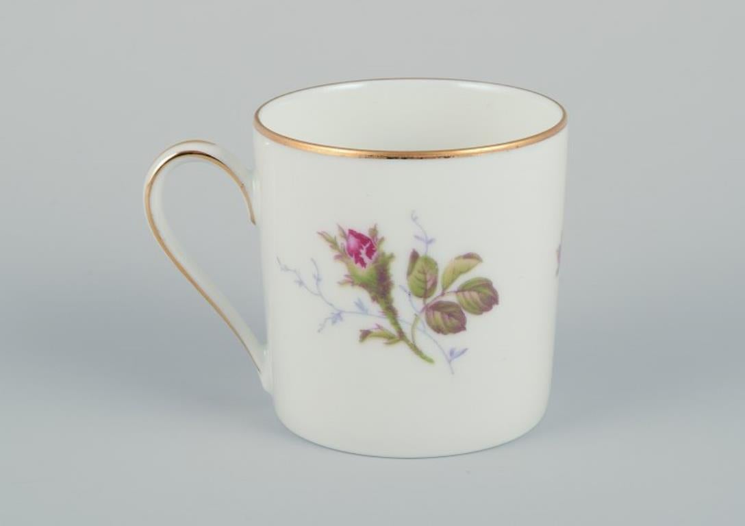 Mid-20th Century Rosenthal, Germany. A set of six espresso cups with saucers in porcelain. For Sale