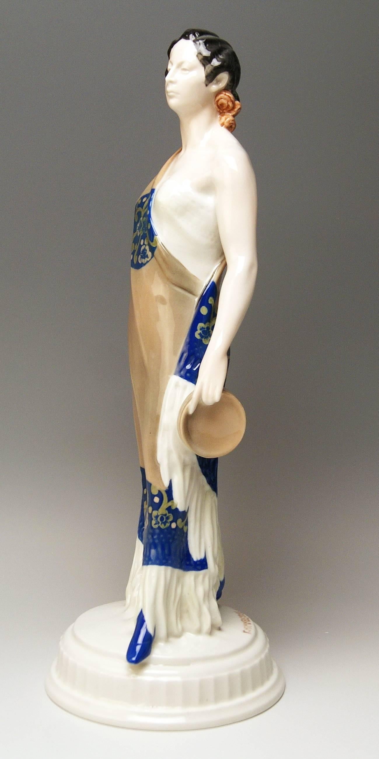 Art nouveau Figurine de Rosenthal Allemagne Art Nouveau K 138 Carmen Karl Himmelstoss, vers 1920