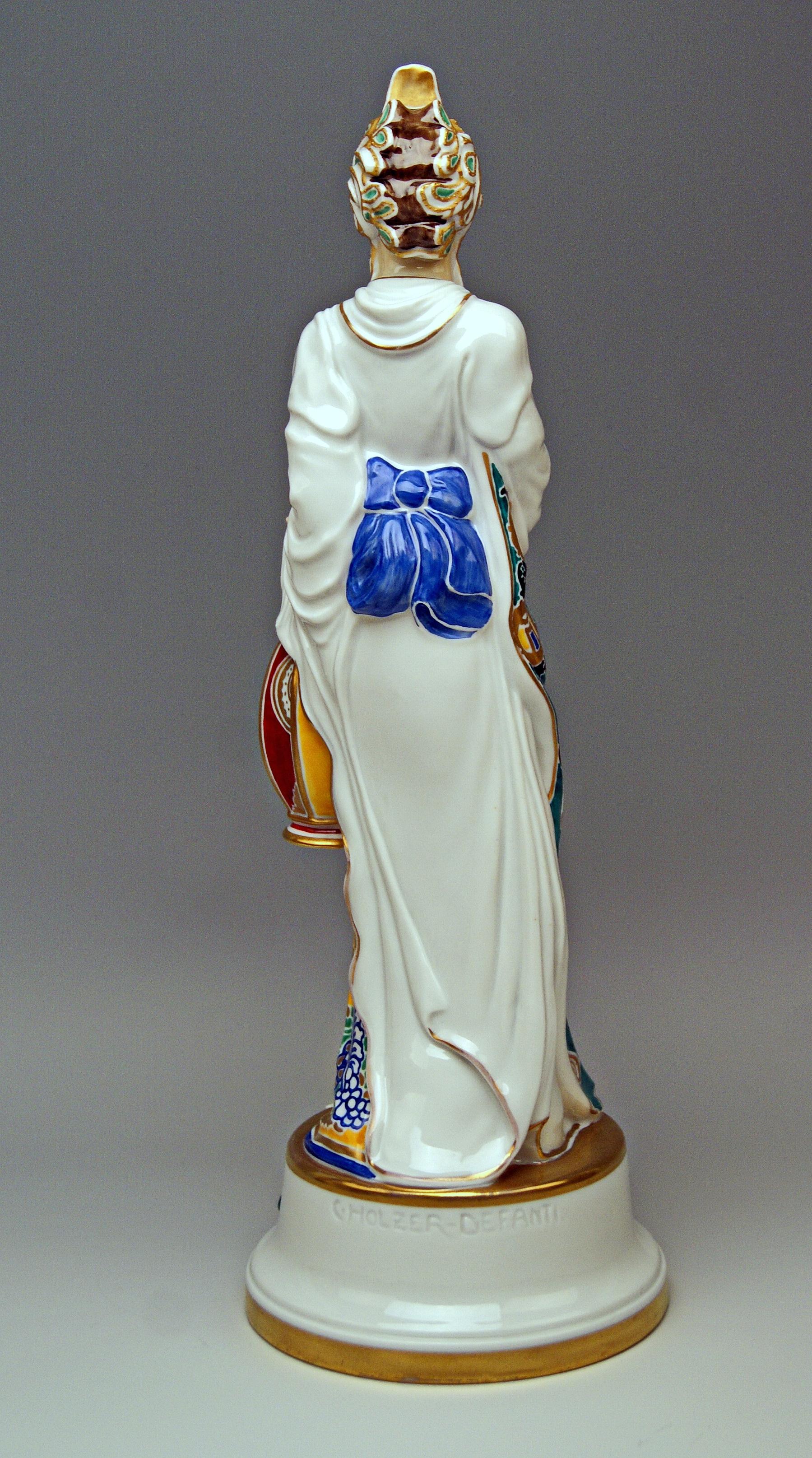 Painted Rosenthal Germany Chinese Lady Dancer Chaokium Constantin Holzer-Defanti, 1920