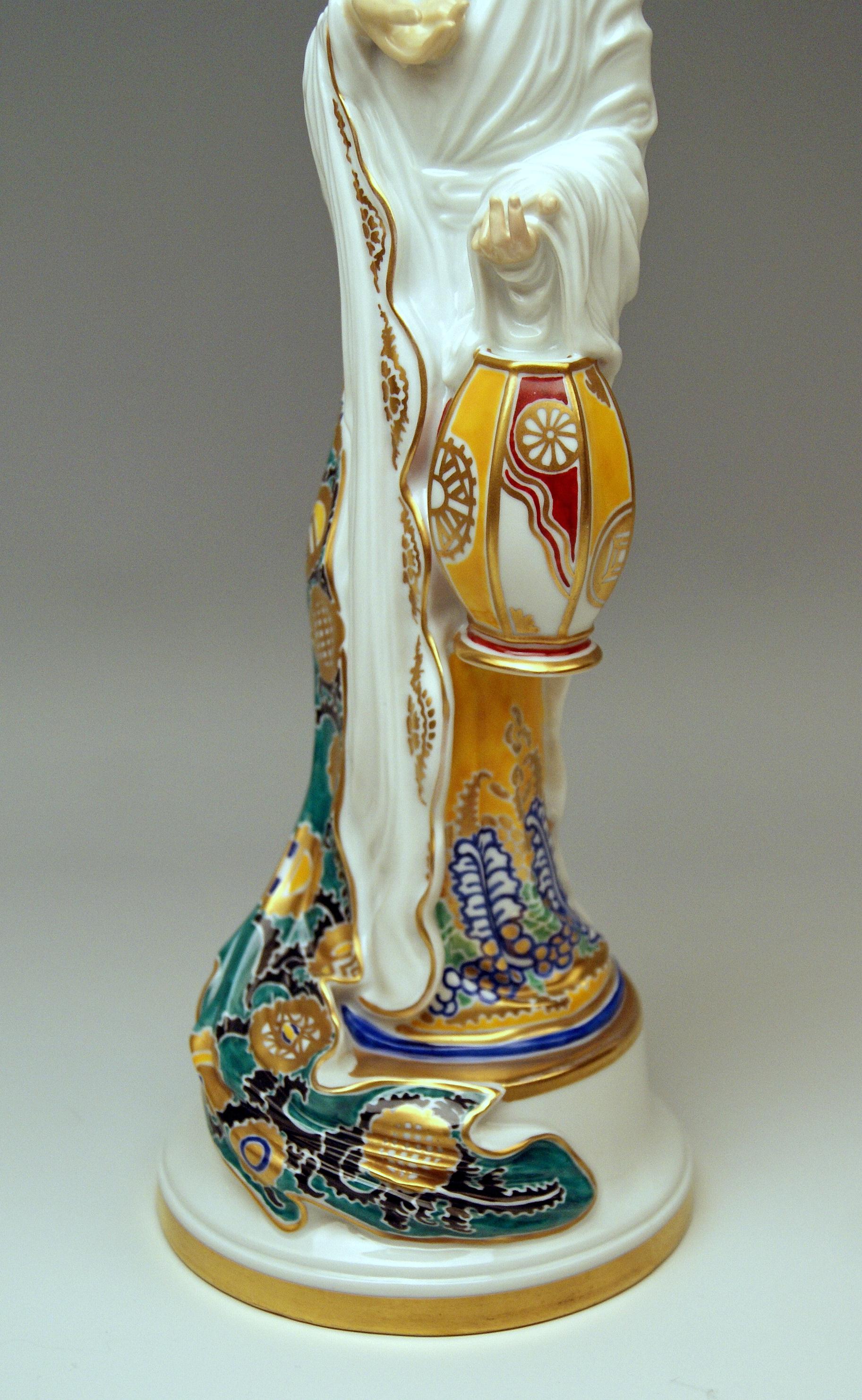 Early 20th Century Rosenthal Germany Chinese Lady Dancer Chaokium Constantin Holzer-Defanti, 1920