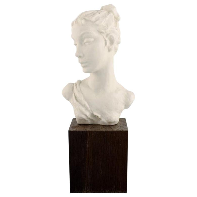 Rosenthal, Germany, Female Bust in Bisquit, Mid-20th Century 