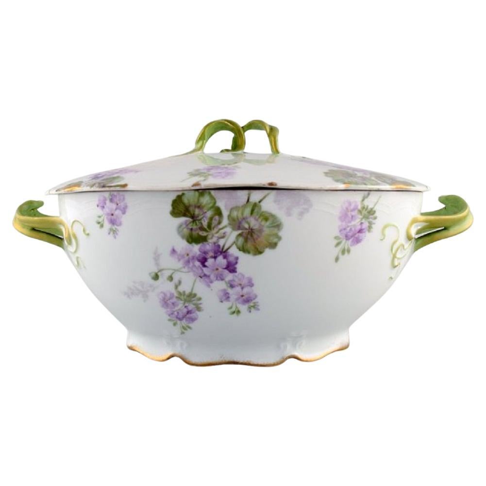 Rosenthal, Germany, Large Iris Lidded Tureen in Hand-Painted Porcelain