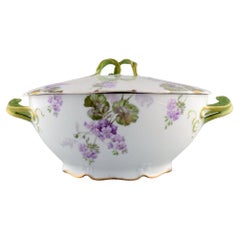 Rosenthal, Germany, Large Iris Lidded Tureen in Hand-Painted Porcelain
