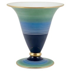 Rosenthal, Germany. Large trumpet-shaped Art Deco porcelain vase.