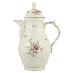 Vintage Rosenthal, Germany. "Sanssouci", Cream Colored Coffee Pot Decorated with Flowers