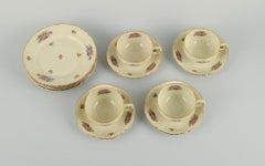 Rosenthal, Germany, "Sanssouci" Four Coffee Cups with Saucers and Cake Plates