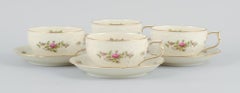 Rosenthal, Germany. "Sanssouci", Four Cream-Colored Teacups with Saucers