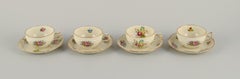 Rosenthal, Germany, "Sanssouci", Four Mocha Cups with Saucers, circa 1930s