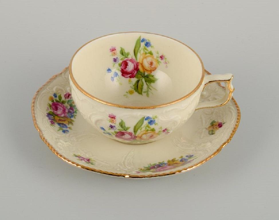 Allemand Rosenthal, Allemagne, « Sanssouci ». Quatre tasses à moka avec soucoupes. Vers les années 1930 en vente
