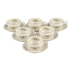 Rosenthal, Germany, "Sanssouci", Six Cream-Colored Teacups with Saucers
