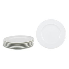Rosenthal, Germany. Set of seven plates in white porcelain. 1980s