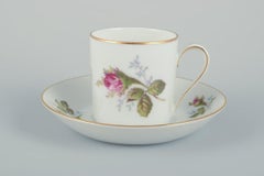 Rosenthal, Germany. Set of six espresso cups with saucers in porcelain.