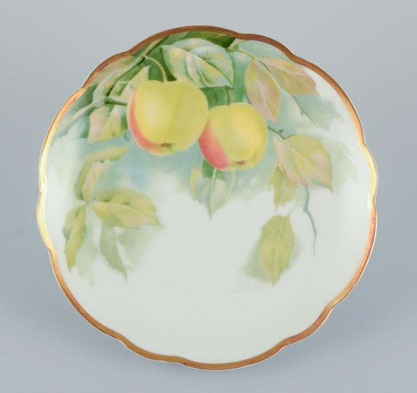 Porcelain Rosenthal, Germany. Set of six porcelain plates with various fruit motifs. 1930s For Sale