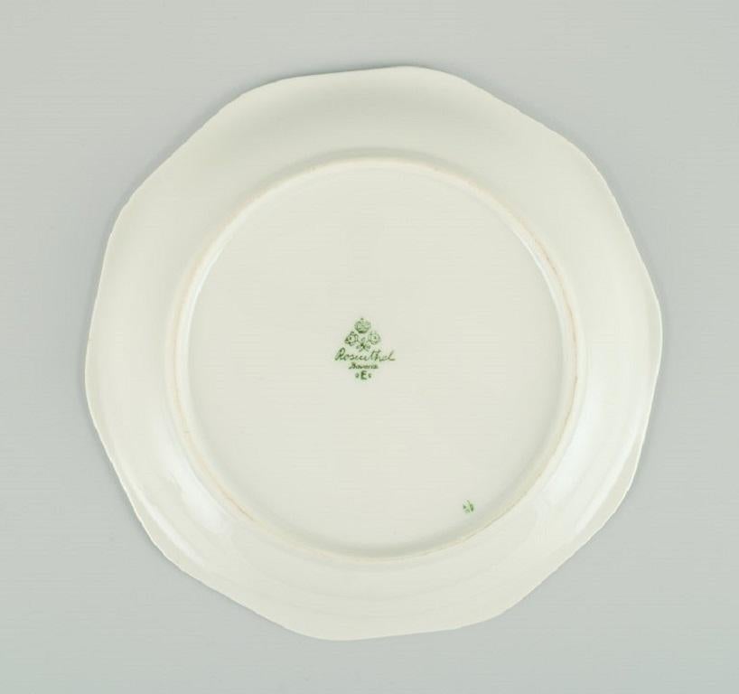 Mid-20th Century Rosenthal, Germany, Six Plates Hand Painted with Fruits and Butterflies For Sale