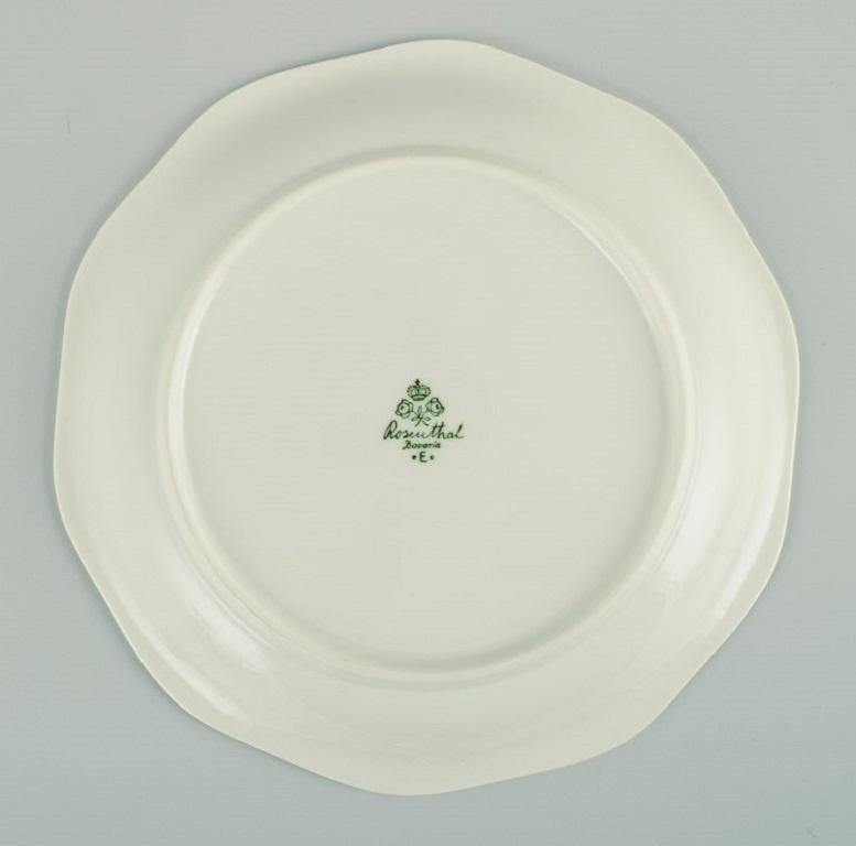 Mid-20th Century Rosenthal, Germany, Six Plates Hand Painted with Fruits and Butterflies For Sale