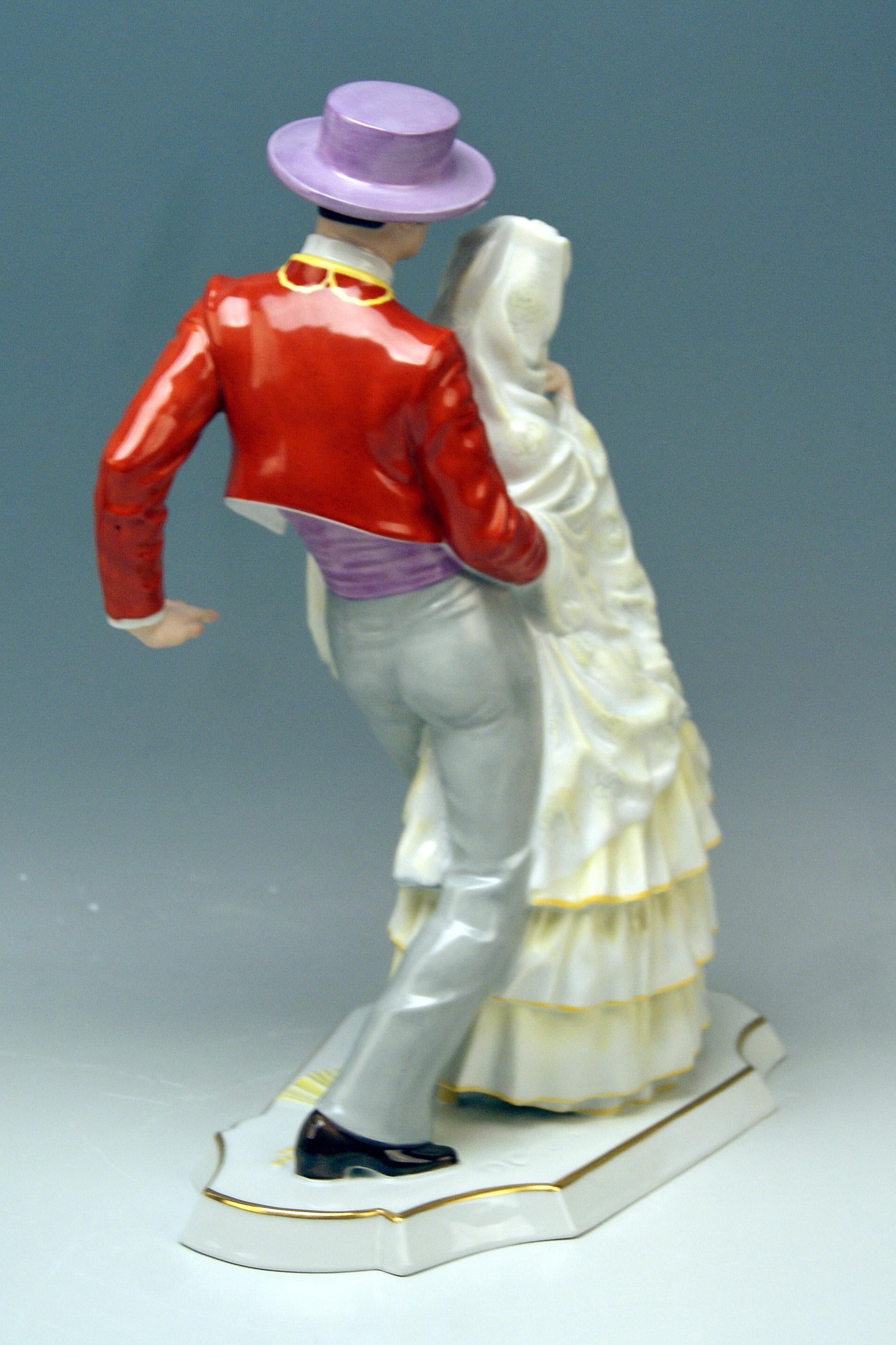 Art Deco Rosenthal Germany the Spanish Dance by Dorothea Charol, circa 1956