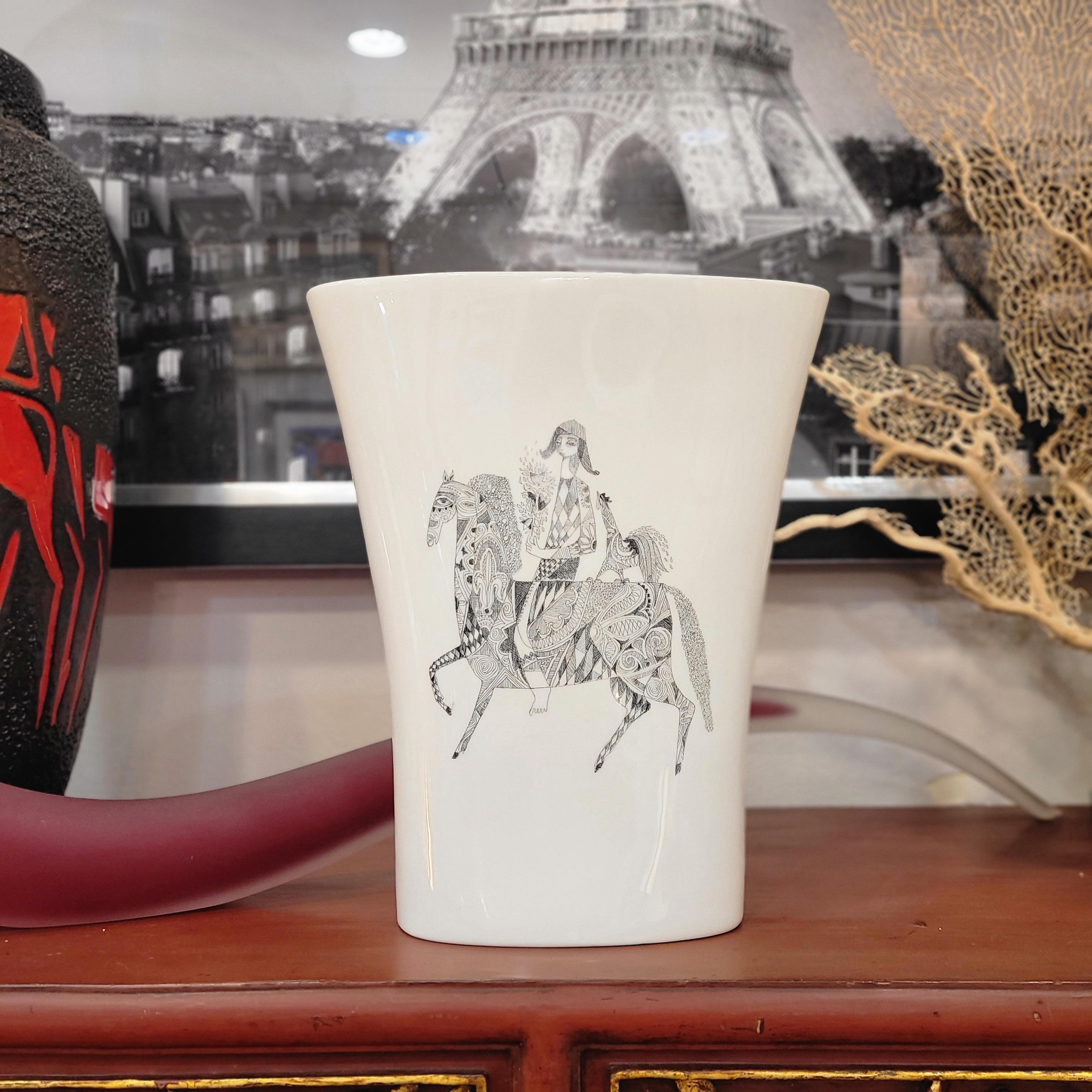 Rosenthal Alemania Jarrón blanco diseño Kuno Fischer Studio Line Argent en venta 7